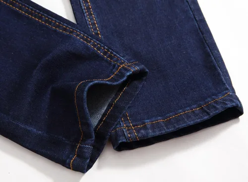 Vista 8 de Pantalones de mezclilla elásticos a la moda con corte ajustado para niño