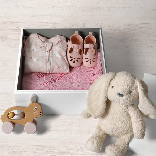 Vista 7 de Let's Make Memories Caja de recuerdos personalizada para recién nacido, almacenamiento de recuerdos, caja de recuerdos, decoración de guardería, 6