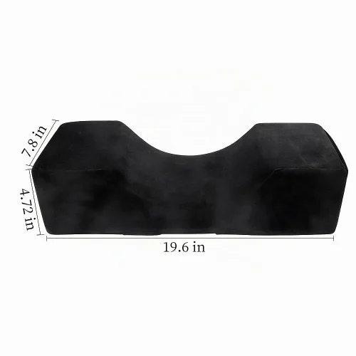 Vista 3 de Extensión de pestañas de terciopelo para belleza, almohada de cuello para extensión de pestañas, injerto, maquillaje (negro)