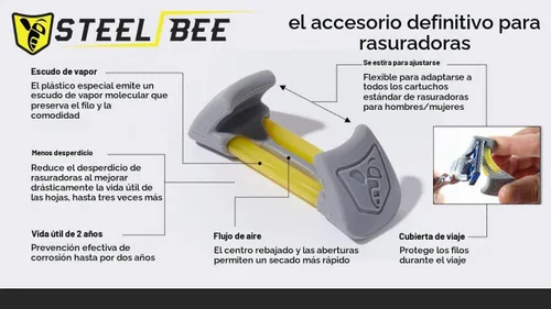 Vista 3 de Razor Saver Cubierta de afeitar antioxidante Extensor de vida de la hoja Protector de cartucho de viaje Accesorio para evitar la corrosión