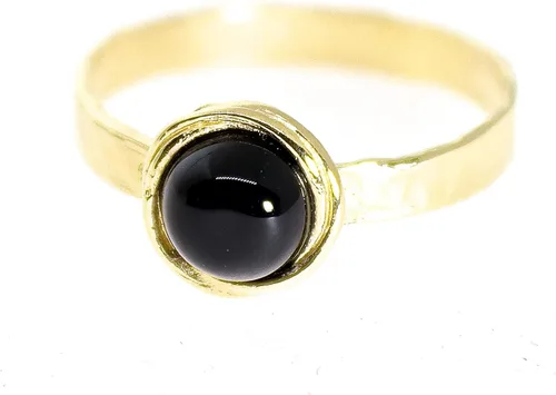 Vista 56 de Anillo de oro de piedras preciosas, anillo de piedra chapada en oro de 14 quilates, anillo de piedra apilable, anillo de oro de piedra pequeña