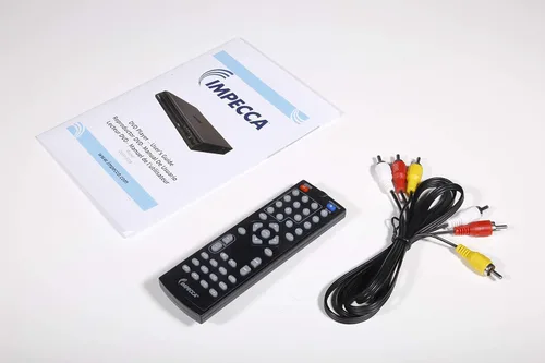 Vista 3 de Impecca DVHP9109 Reproductor de DVD compacto para TV con entrada USB/AV, Multi-región, cables AV y control remoto incluidos, sistema PAL/NTSC