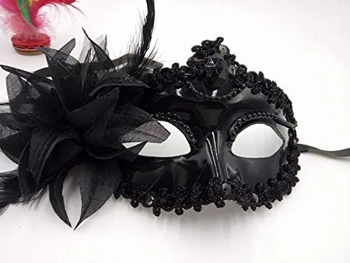 Vista 3 de 7Queen Máscara de máscaras para parejas con palo de sujeción, máscaras de metal para mujeres y hombres aptos para adultos