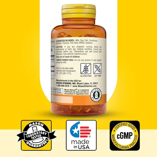 Vista 6 de Luteína natural Mason de 6 mg con vitamina E, suministro de 2 meses, visión saludable y función ocular, apoya la salud normal de los ojos