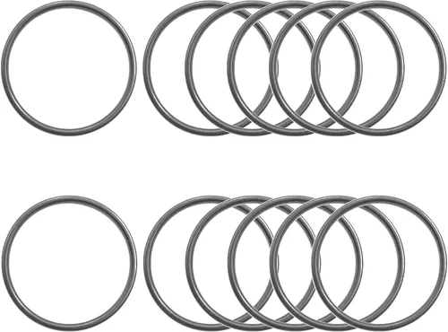 Vista 10 de Mulutoo 12 piezas de anillos de macramé de metal de 1.6 pulgadas para hacer coronas de boda, decoración de macramé para colgar en la pared