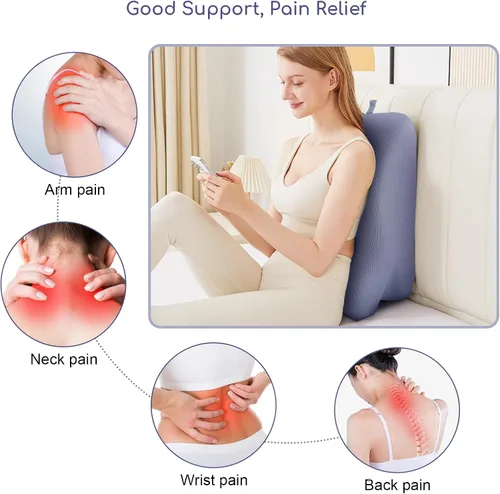 Vista 3 de Ejoyous Almohada boca abajo para dormir, almohada de cuña de cama para leer, almohada propensa de espuma viscoelástica para dormir boca abajo