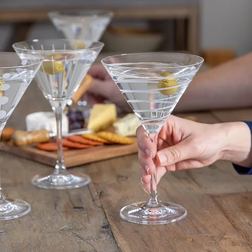 Vista 5 de Mikasa, Juego de 4 vasos de cóctel de Martini de cristal de alegría, modelo: 5159319