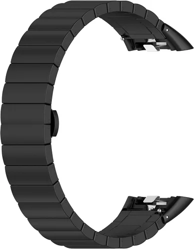 Vista 2 de SOOYEEH Correa para HUAWEI Band 6Honor Band 6, correa de repuesto de acero inoxidable