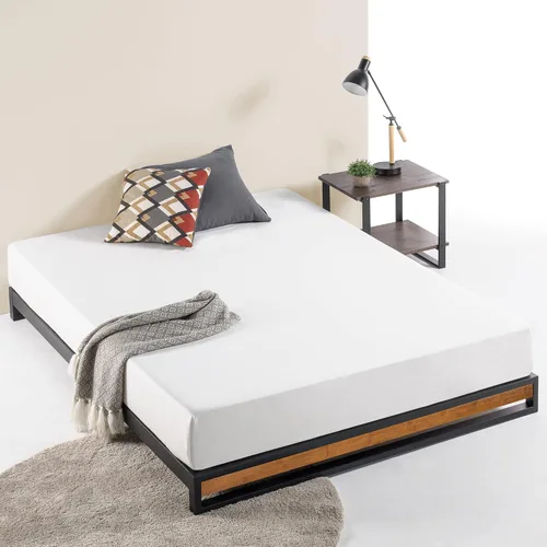 Vista 15 de Zinus Suzanne - Cama de plataforma de 6 pulgadas sin cabecero, Acero Madera Contrachapado, Marrón