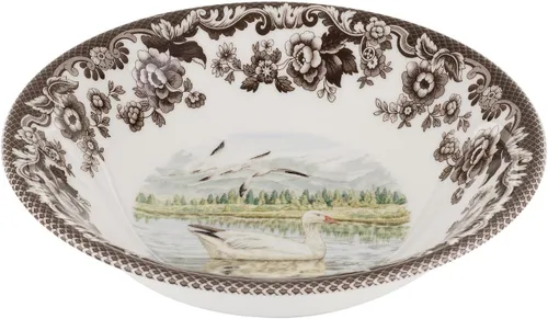 Vista 19 de Spode Woodland American Wildlife Ascot - Cuenco para cereales, diseño de bisonte, cuenco de loza fina de 8 pulgadas para cereales, ensaladas