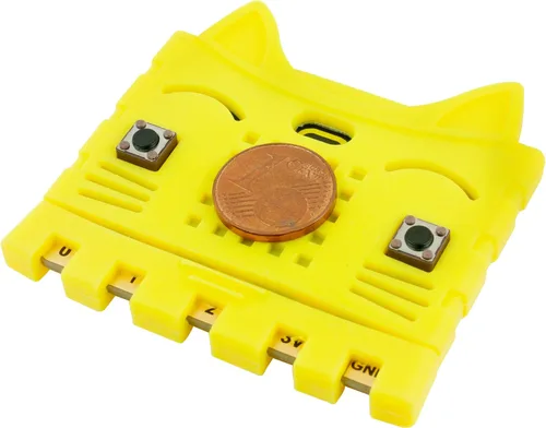 Vista 7 de Paquete de 2 fundas protectoras de silicona para BBC Micro:bit V2 Desarrollo de bricolaje fácil de instalar, amarillo y naranja