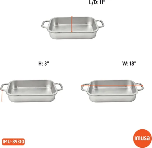 Vista 8 de IMUSA 13.5x10in H. Cajun Cast Aluminio Asador/Molde para hornear