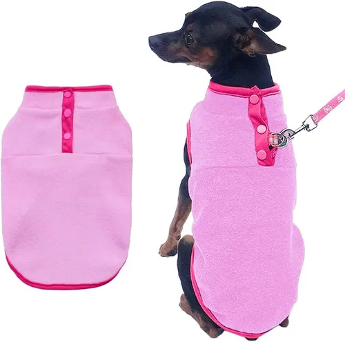 Vista 5 de Suéter de forro polar para perro, chaleco suave para perro, ropa sin mangas para cachorros, ropa de invierno para clima frío, chaqueta pullover