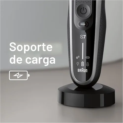 Vista 7 de Braun Series 7 7032cs - Maquinilla de afeitar eléctrica flexible para hombres, para uso húmedo y seco, afeitadora eléctrica, recargable, afeitadora