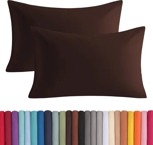 Vista 38 de BEDSUM Juego de 2 fundas de almohada de microfibra estándar suaves, resistentes a las arrugas y de fácil cuidado con cierre de sobre para niños, 20