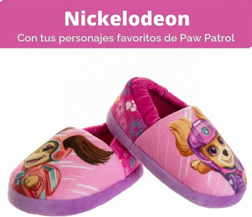 Vista 2 de Nickelodeon Pantuflas Paw Patrol para niñas Fucsia púrpura
