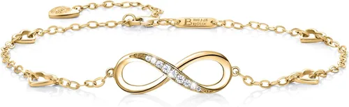 Vista 15 de Billie Bijoux Pulsera tobillera de plata de ley 925 para mujer, con símbolo de amor infinito, ajustable, grande, regalo para mujer