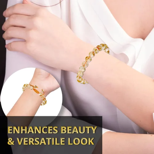 Vista 137 de Adjustable Crystal Bracelet – Gemstone Bead Bracelet with Adjustable Macrame String – Chic Gemstone Bracelet for Men and Women – 8mm Round Healing