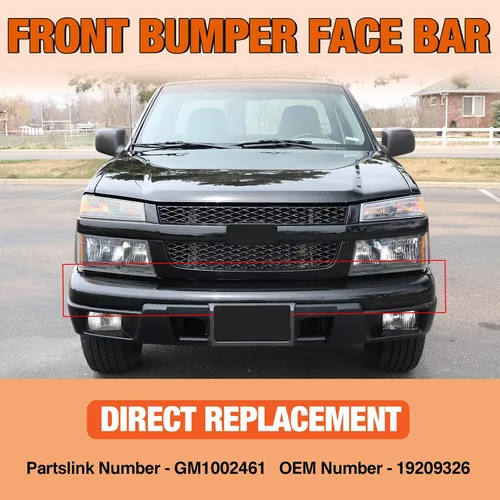Vista 2 de CarPartsDepot Barra frontal para parachoques delantero, color negro, con soporte, compatible con Chevrolet Colorado y GMC Canyon 2004-2012 y Isuzu