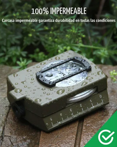 Vista 6 de Eyeskey Brújula Militar de Supervivencia Táctica Multifuncional con Cordón y Bolsa Impermeable y Resistente a los Impactos Brújula de EK1001