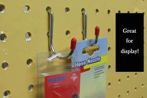 Vista 2 de ToolUSA Peg Board Curved gancho 24 piezas 1/2" & 1": kit-wp3001