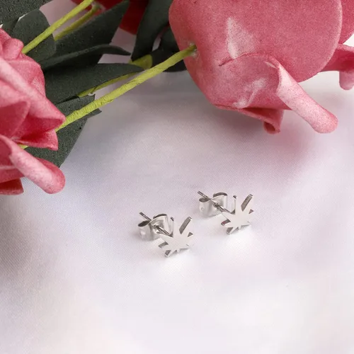 Vista 2 de FEELMEM Pendientes de marihuana con hojas de maleza, regalo para los amantes de las malas hierbas, joyería de marihuana, regalo para mujeres y niñas