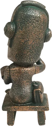 Vista 5 de LifExquisite - Estatua de isla de Pascua, figura de té Moai para decoración del hogar y la oficina, tomar té