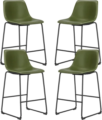 Vista 17 de OLIXIS 26" Counter Height Bar Stools Set of 2 for Kitchen Negro