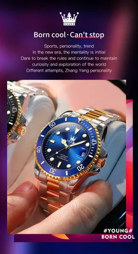 Vista 9 de Relojes mecánicos para hombres, de acero inoxidable, de cuerda automática, de gran cara, sin batería, reloj de pulsera de lujo para hombres, bisel