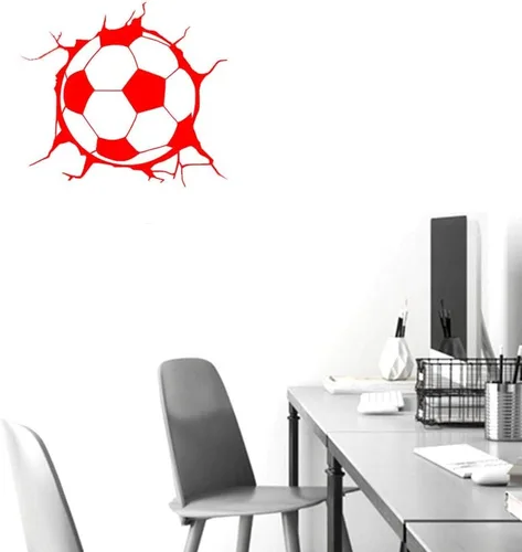 Vista 4 de BIBITIME - Adhesivo de vinilo de fútbol americano para pared, para fanáticos del deporte, dormitorio, escuela, gimnasio, aula, guardería, habitación