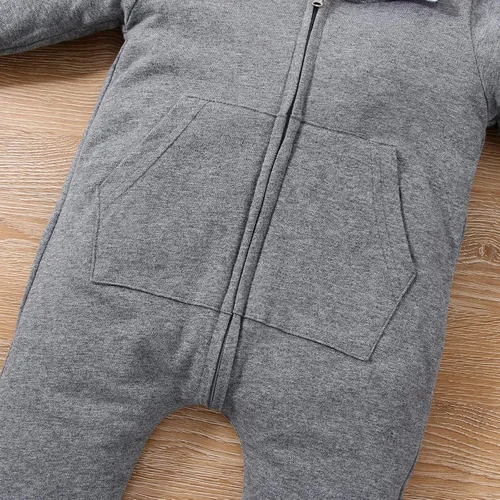 Vista 7 de Mameluco con capucha para recién nacidos, niños y niñas, diseño de tiburón, dinosaurio