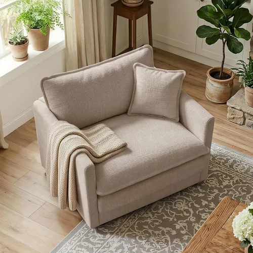 Vista 150 de SoarFlash Sofá modula, de felpilla, posición de en medio, beige