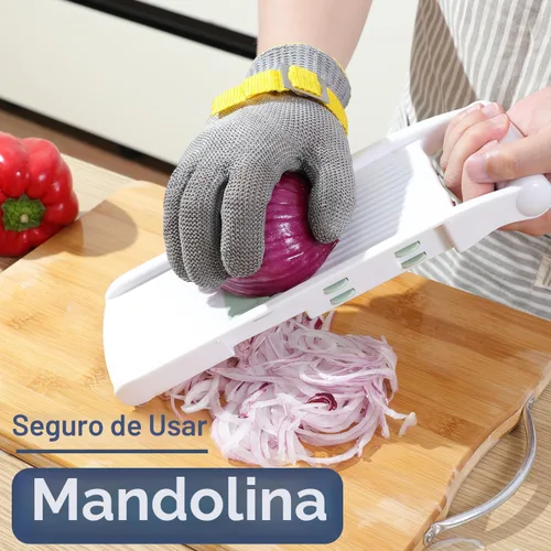 Vista 6 de Dowellife ANSI A9 - Guante resistente a los cortes de grado alimenticio, malla de acero inoxidable, guante de corte de cuchillo de metal