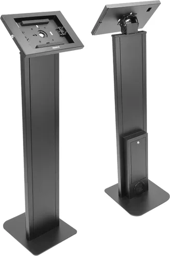Vista 2 de Mount-It! Soporte de tablet antirrobo para piso y quiosco, quiosco de piso comercial con recinto universal, soporte de montaje de tablet