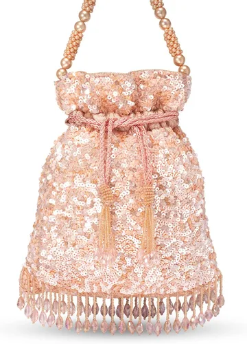 Vista 8 de Aheli Potli - Bolso de noche hecho a mano para mujer, elegante bolso de pulsera de moda nupcial para niñas