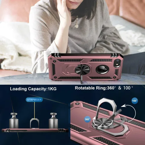 Vista 289 de Jeylly Funda para iPhone SE/Funda para iPhone 5S, Exterior de Plástico Duro que Absorbe Golpes + Interior de Silicona de Goma Defensor contra