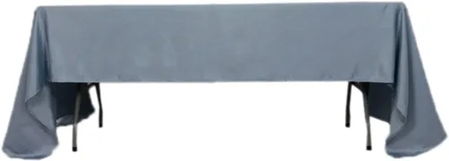 Vista 7 de Efavormart - Mantel rectangular de satén sin costuras, color azul polvoriento, 60 x 126 pulgadas Azul empolvado
