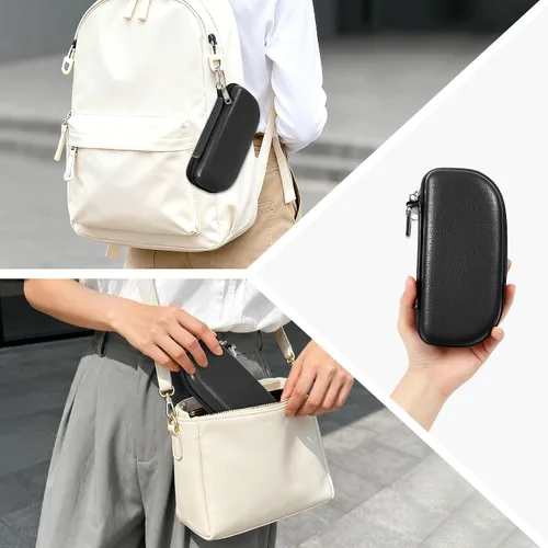 Vista 6 de WOMACO Estuche doble para lentes, funda rígida para lentes de 2 París, organizador portátil de viaje doble para lentes de sol para mujeres y hombres