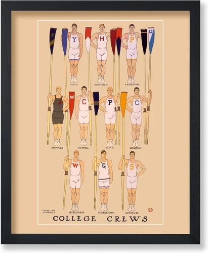 Vista 17 de Poster Master Póster vintage de Edward Penfield – Impresión de ilustración retro – Regalo para artistas, amigos – Equipos universitarios, remo Ivy