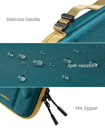 Vista 6 de tomtoc Funda de transporte delgada para Nintendo Switchmodelo OLED, funda protectora para interruptor con 10 cartuchos de juego, funda de viaje