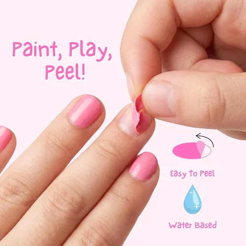 Vista 4 de MISS NELLA Peel Off - Juego de esmaltes de uñas, fórmula a base de agua, 3 colores, 0.1 fl oz cada uno, no tóxico, fabricado en Francia