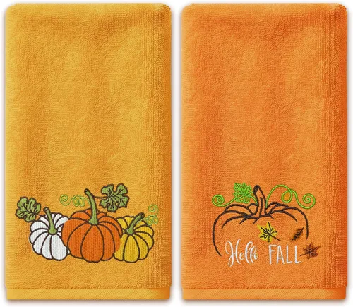 Vista 9 de Hexagram Toallas de mano de Halloween, toalla bordada, decoración de baño de Halloween Decoración de fantasma de gato, toallas negras, calabaza