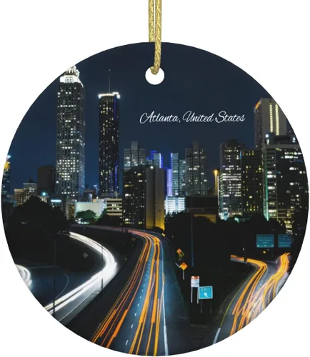 Vista 9 de Abruzzo - Adorno de cerámica de 3 pulgadas impreso de doble cara para Navidad, recuerdo de viaje por la ciudad, adornos colgantes redondos, regalos