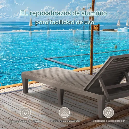 Vista 6 de EasyUp - Tumbonas para exteriores, 1, color gris