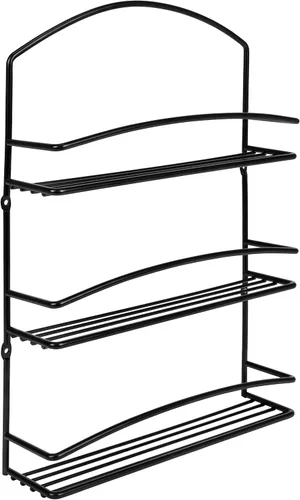Vista 8 de Spectrum Diversified Scroll - Estante de pared para especias, color negro