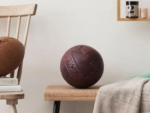 Vista 4 de Modest Vintage Player Retro Heritage Brown Cuero T Balón de fútbol