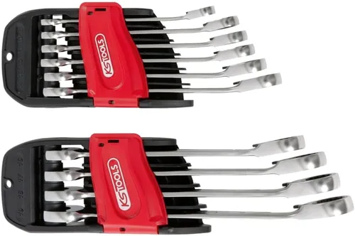 Vista 2 de KS Tools 503.4620 Juego de 10 llaves de trinquete dobles en soporte 8-10-11-12-13-14-16-17-0.709-0.748 in