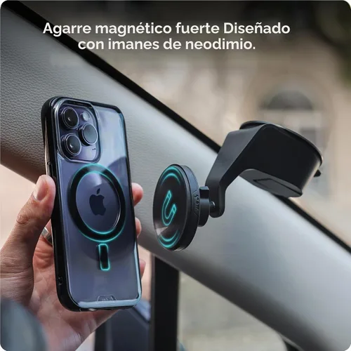 Vista 2 de Mous MagSafe - Soporte de succión para automóvil compatible con iPhone 17/16/15/14, Pixel 10, S26/S25