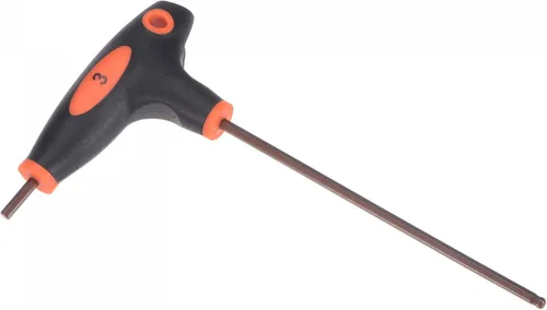 Vista 6 de uxcell Llave inglesa con mango en T de llave hexagonal de extremo de bola de 0.079 in, acero métrico S2