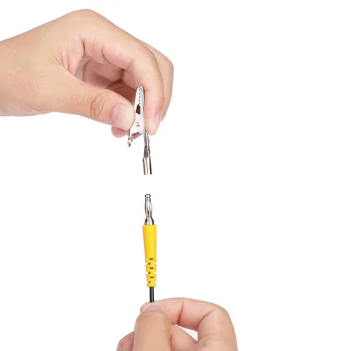 Vista 7 de Correa de muñeca antiestática, pulsera de conexión a tierra antiestática de 11 pulgadas con clip de cocodrilo y cable largo extensible, se adapta a